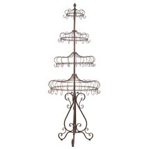 Zaer Ltd. 85&quot; Tall Elegant Metal Display Stand with Hooks London 1820&quot; (Antique  - £368.27 GBP