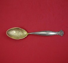 Sandringham by Shiebler Sterling Silver Ice Cream Spoon Gold Washed 6&quot; Antique - £62.29 GBP