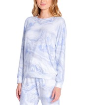Insomniax Womens Printed Long Sleeve Pajama Top,Blue,Small - £18.58 GBP