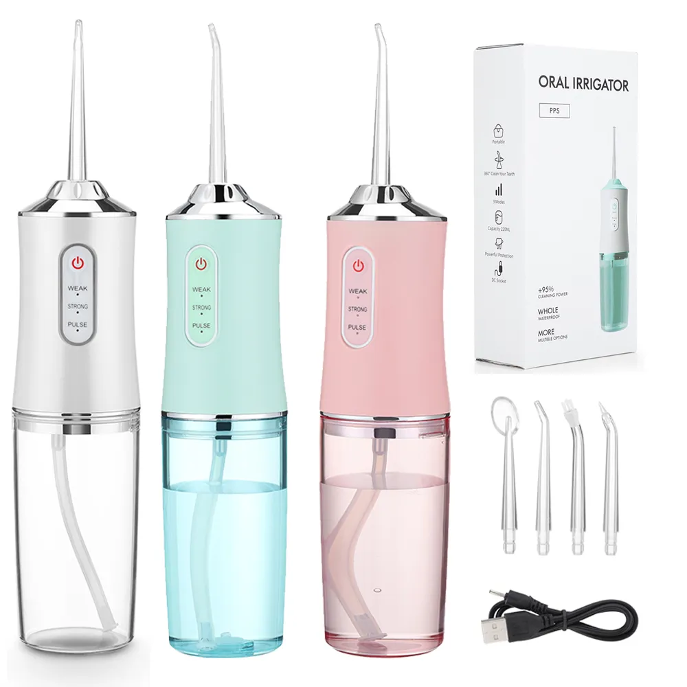 Dental Water Flosser Oral Irrigator Portable Teeth Cleaning Jet Toothpic... - $7.93