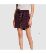 Rag &amp; Bone Felicity Plaid Button Front Overlay Wool Blend Skirt Size 6 - $37.12
