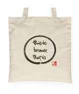 Thich Nhat Hanh Calligraphy Tote Bag This Is Because That Is Handbag Cot... - €14,71 EUR