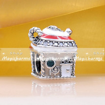 925 Sterling Silver Christmas Festive Gingerbread House Charm Bead - $17.99