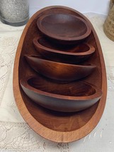 Beautiful Handcrafted  Baribocraft Canadian Maple Salad Bowl Set, High Quality - £94.91 GBP