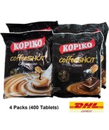 4 x Kopiko Coffee Shot Coffee Candy Classic Cappuccino Flavor 100 Tabs 300g - £37.11 GBP+