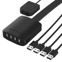 SABRENT USB 2.0 Sharing Switch up to 4 Computers and Peripherals LED Device Indi - £39.32 GBP