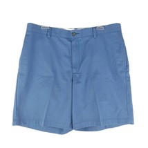 L.L. BEAN Men&#39;s 35 Classic Fit Flat Front Blue Cotton Chino Shorts, 8&quot; I... - £15.21 GBP