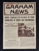 1934 antique 8pg GRAHAM NEWS automobile 12&quot;x17&quot; adv specs photos brochur... - £52.84 GBP