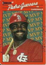 1990 Donruss Bonus MVPs Pedro Guerrero BC8 Cardinals VG - £0.78 GBP