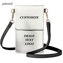 Cute Pug Dogs Design Women&#39;s Mobile Phone Storage Bag Female PU Leather Crossbod - £28.83 GBP