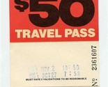 Western Air Lines $50 Travel Pass 1981 - $18.81