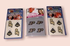 Game Faces Purdue University Fan-A-Peel Waterless Tattoo Set Of 3 - £4.37 GBP