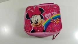 pink Minnie mouse lunch bag butterflies heart sparkles disney fun school gift - $5.94