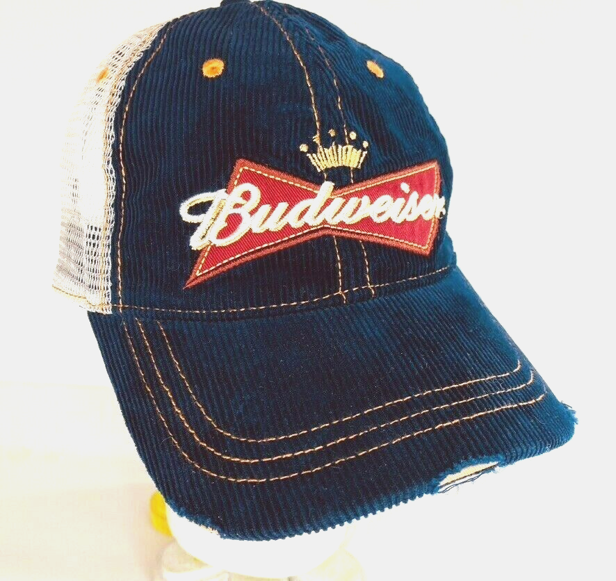 Primary image for Budweiser Beer Hat Crown Corduroy Mesh Back Low Profile Baseball Anheuser Busch