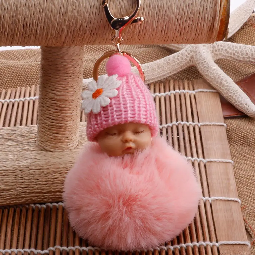 Game Fun Play Toys Cute Fashion Colorful Sleeping Baby Fluffy Pompom Plush Doll  - £23.17 GBP