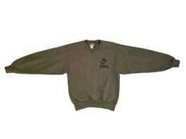 VINTAGE Soffe USMC Marine Corps Sweatshirt Men&#39;s Small 90s Pullover Green  - $18.04