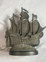 Vintage Mid-Century Cast Aluminum Galleon Sailing Ship Nautical Art Decor Metal - £29.88 GBP