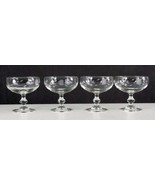 4 Princess House HERITAGE Crystal Footed Low Sherbet/Champagne Glasses - $523.80 MXN