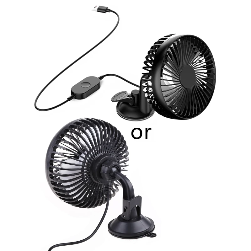 Suction Cup Single Head 5.5 Inch Car Fan 12V24V Universal Large Wind Three Spe - £19.68 GBP