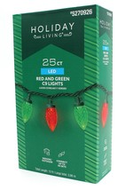 C9 C-9 Christmas LED Holiday Living 25 Ct Red and Green 12-Ft Connect to 90 Sets - £12.69 GBP