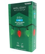 C9 C-9 Christmas LED Holiday Living 25 Ct Red and Green 12-Ft Connect to... - £12.48 GBP