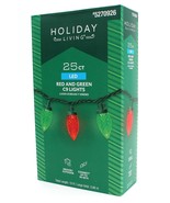 C9 C-9 Christmas LED Holiday Living 25 Ct Red and Green 12-Ft Connect to... - £11.87 GBP