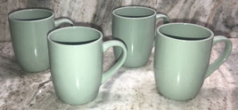 Royal Norfolk Light Green Stoneware Coffee Tea Mugs Dinnerware Cups New Set Of 4 - £46.61 GBP