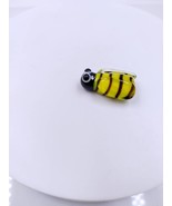 Tiny bee lampwork bee decor beads Glass bumble bee set Miniature glass figurines - $10.00
