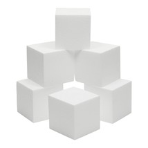 6 Pack Foam Cube Squares For Crafts - Polystyrene Blocks For Diy, Floral... - £26.72 GBP