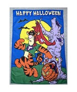 Tigger Pooh Happy Halloween Garden Flag Outdoor Decor Fall - $130.66 MXN