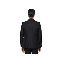 Men 3pc European Vested Suit WESSI by J.VALINTIN Extra Slim Fit JV9 Black corded image 7