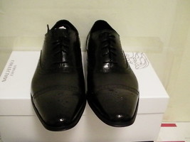 Versace mens shoes dressing collection leather black size 40 euro pointed toe - $232.60