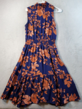 Nanette Lepore Sheath Dress Womens Size 6 Blue Floral Sleeveless Crew Neck - £17.99 GBP