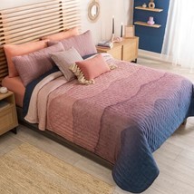 Watercolor Blur Special Fabric Reversible Ultraslim Comforter Set 1 Pc Twin Size - £35.60 GBP