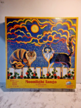 VTG Moonlight Tango by Jessica Kolesar 550 Piece Jigsaw Puzzle cats 15.5... - $14.95