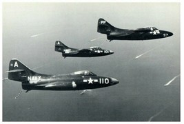 US Navy Grumman F9F 2 Panther Fighter Military Postcard  - £11.57 GBP