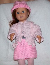 Handmade American Girl Hat and Skirt, Crochet, 18 Inch Doll - £11.78 GBP