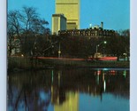 Prudential Tower Night View Boston Massachusetts MA UNP Chrome Postcard P3 - $3.02