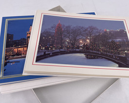 Vintage Plaza Kansas City Missouri 1990&#39;s Modern Christmas Cards Box Set 4 - £6.32 GBP