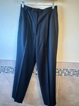 EUC BARNEYS NEW YORK 100% Wool Black Trousers SZ IT 40/US 6 Made in Italy - $59.40