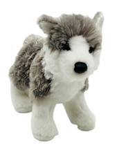 Douglas Cuddle Toys Nikita Husky Dog 3986 Stuffed Animal 7 inch Gray White 2018 - $12.19