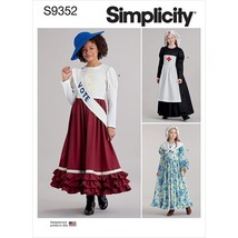 Simplicity Sewing Pattern 9352 R11158 Costumes Historical Girls Size 7-14 UNCUT - £7.18 GBP