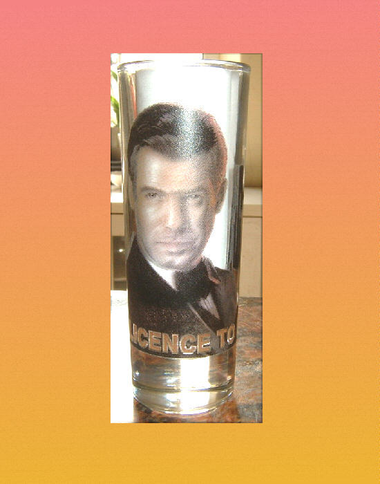 PIERCE BROSNAN James Bond 007 VODKA SHOT GLASS - $7.99