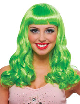 Neon Green Party Girl Wig Female Joker Villain Comic Misfit Rave Anime Cosplay - £10.97 GBP