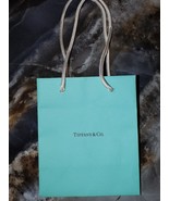 TIFFANY &amp; Co. Packaging 6&quot; x 5&quot; x 3” Blue Paper Gift Shopping Bag W/Card... - £12.85 GBP