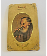 Saint Padre Pio (Patron of Healing) Prayer Card with Medal, New #PCM-025 - $5.94