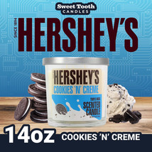 Candle - Cookies &#39;n&#39; Cream Scented Candle 14oz - Hersheys Cookies N Crm 14 Oz - £14.19 GBP