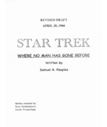 STAR TREK: WHERE NO MAN HAS GONE BEFORE 1966 repro TV 	series script #1 - $21.99