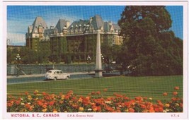 Postcard Canadian Pacific Raioway CPR Empress Hotel Victoria British Columbia BC - £3.04 GBP