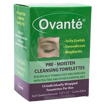 Ovante Eyelash, Lid &amp; Face Cleansing Wipes Effectively Alleviate &amp; Control 14 ct - £39.68 GBP